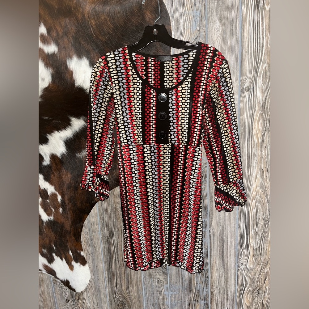 3/4 sleeve blouse with tie back Y2K beautiful colors